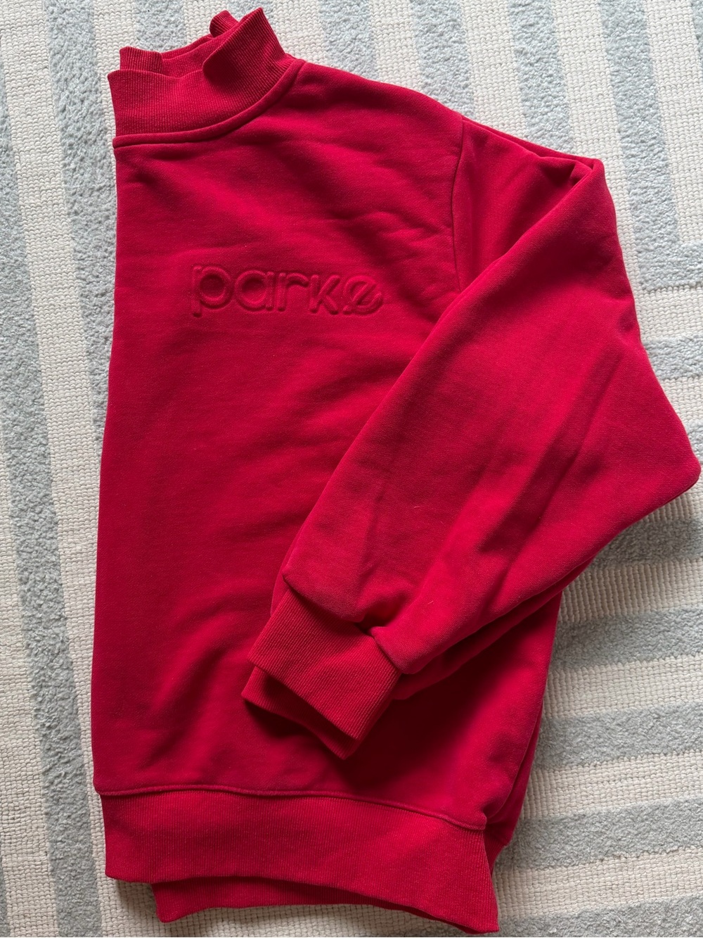 Parke Embossed Mockneck Sweatshirt L/XL